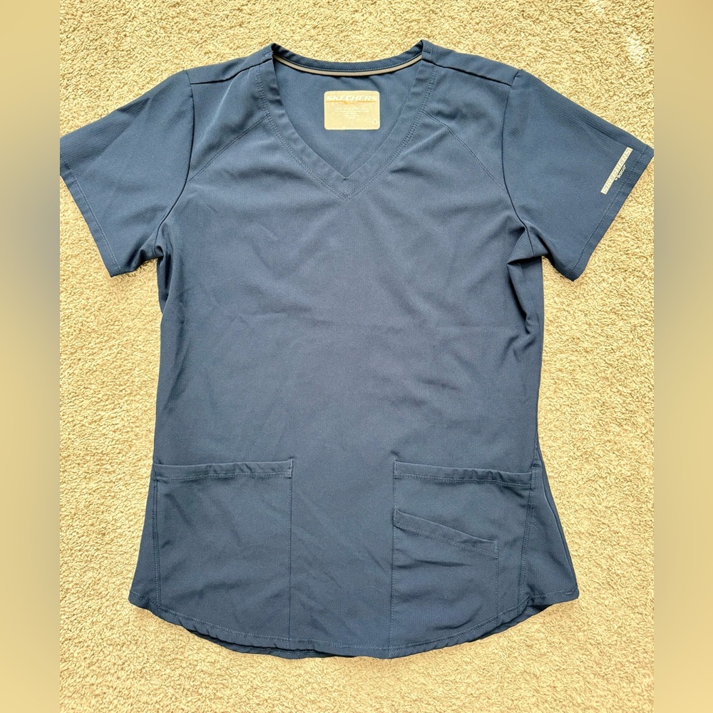 Skechers Women's Navy Scrub Top
